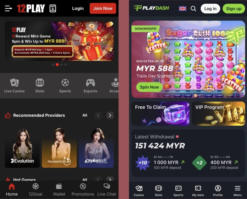 PLAYDASH vs 12Play