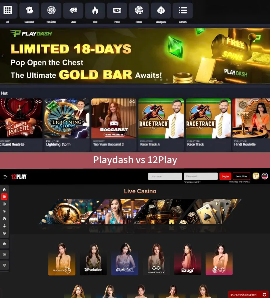 PLAYDASH vs 12Play