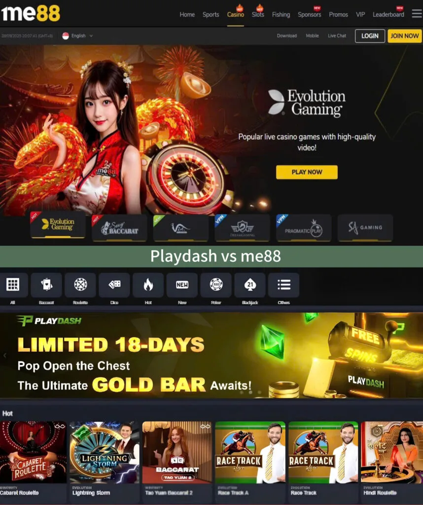 PLAYDASH vs me88